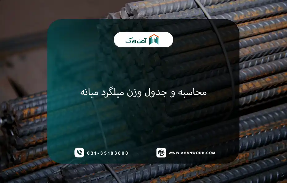 محاسبه و جدول وزن میلگرد میانه