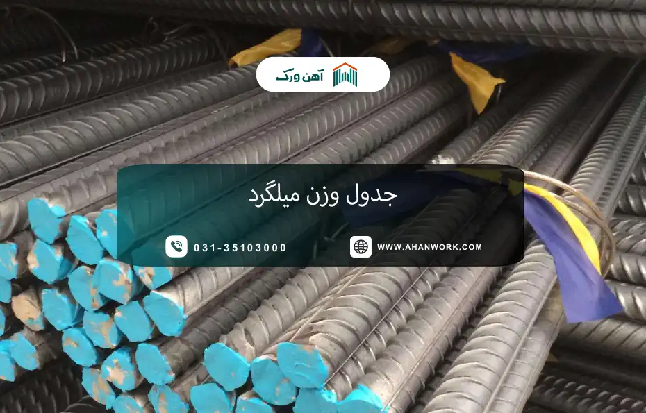 جدول وزن میلگرد