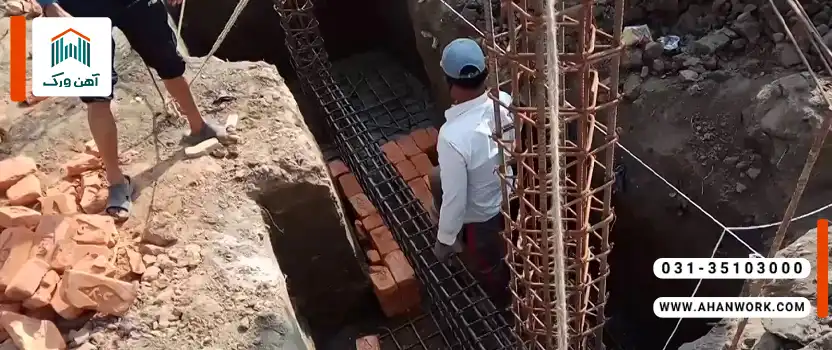 خاموت گذاری در فونداسیون و ستون