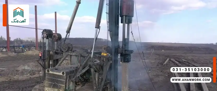 مراحل اجرای شمع کوبی در گودبرداری